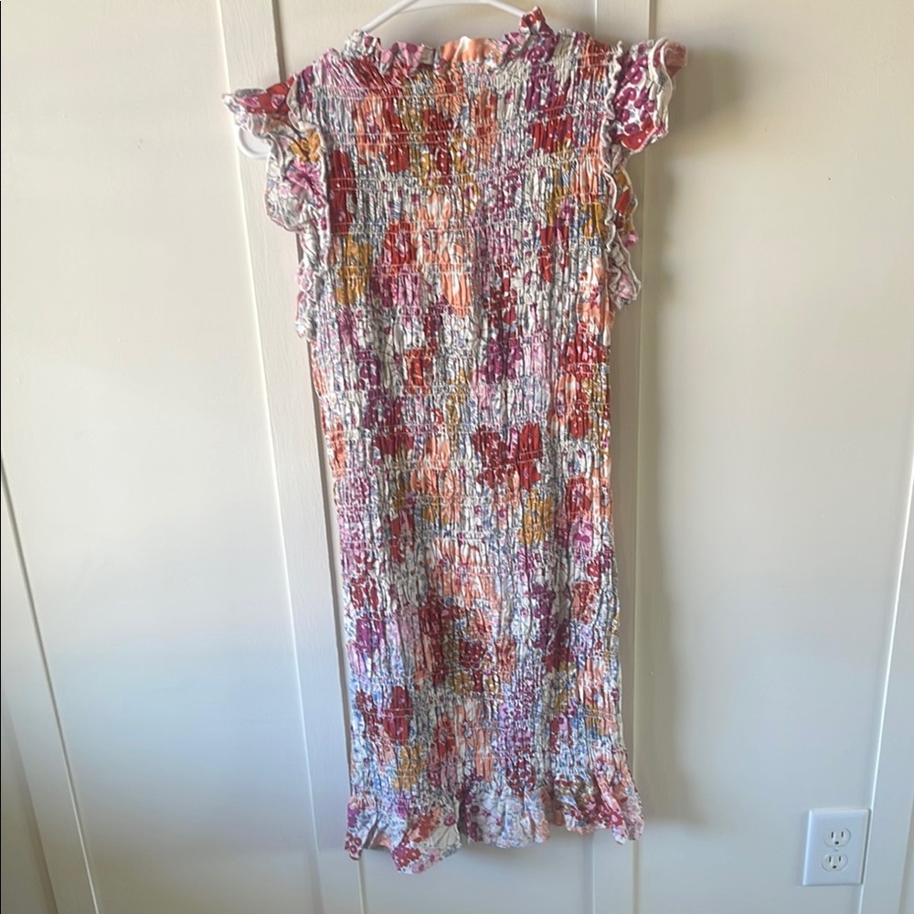 Colorful Smocked Midi Dress - Picture 4 of 5